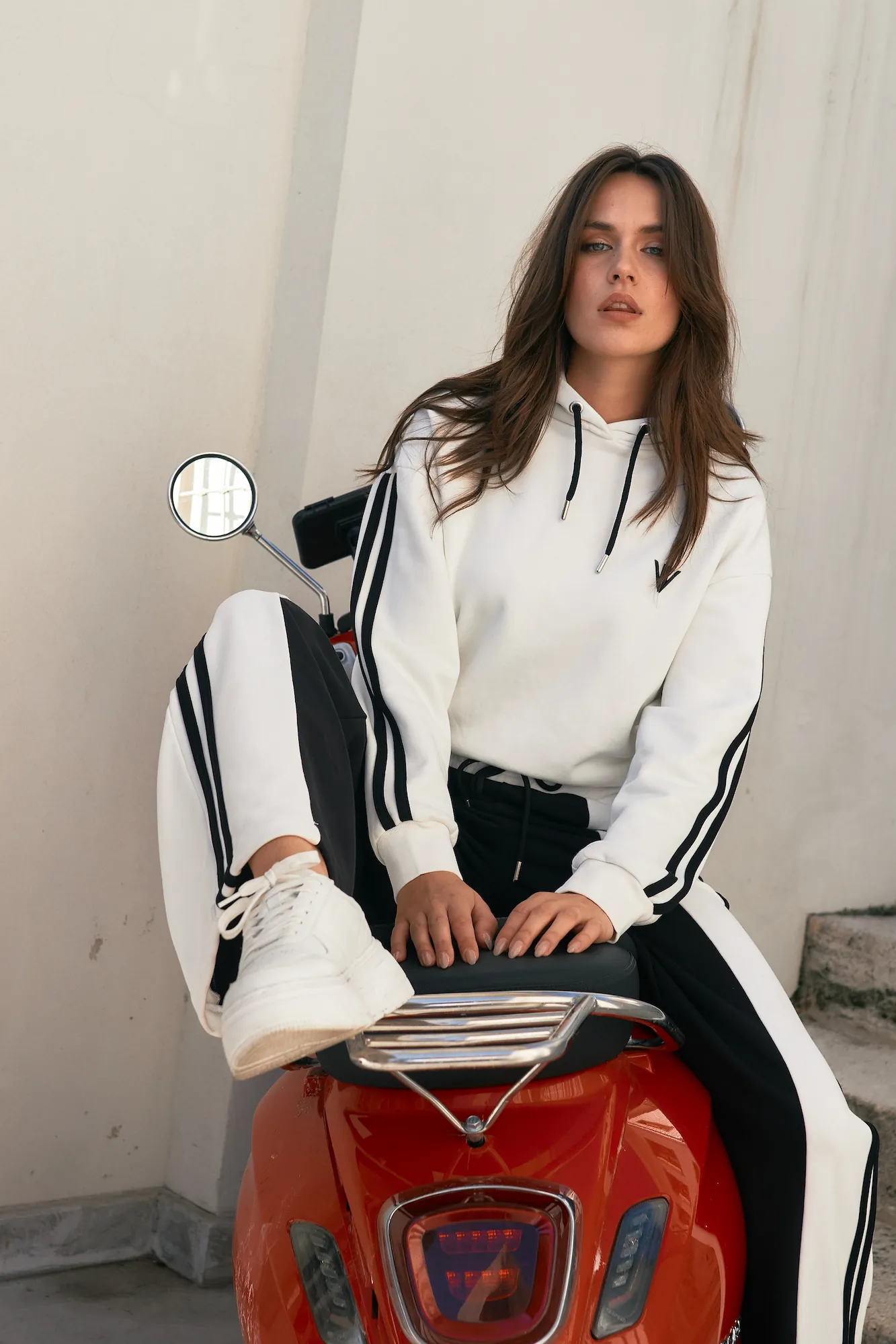 White Hoodie Set