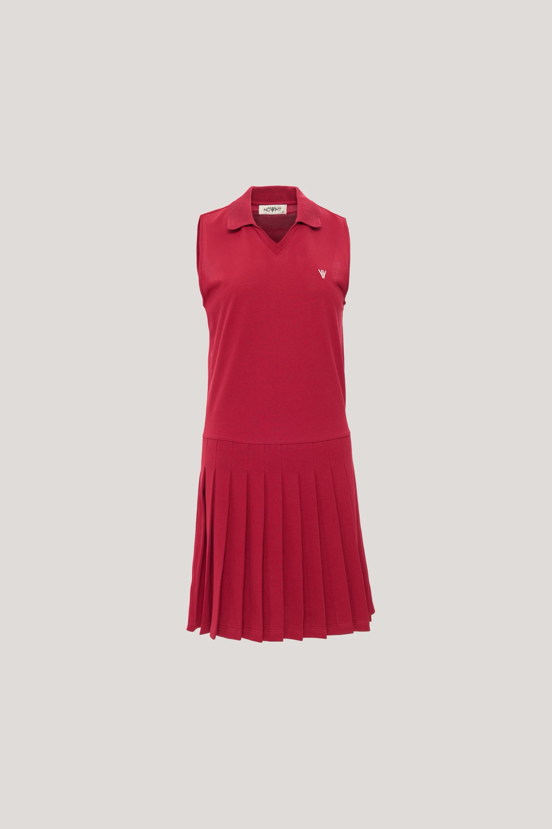 NOWIHT Allegra - Sleeveless Pleated Polo Dress - Women's Premium Dress