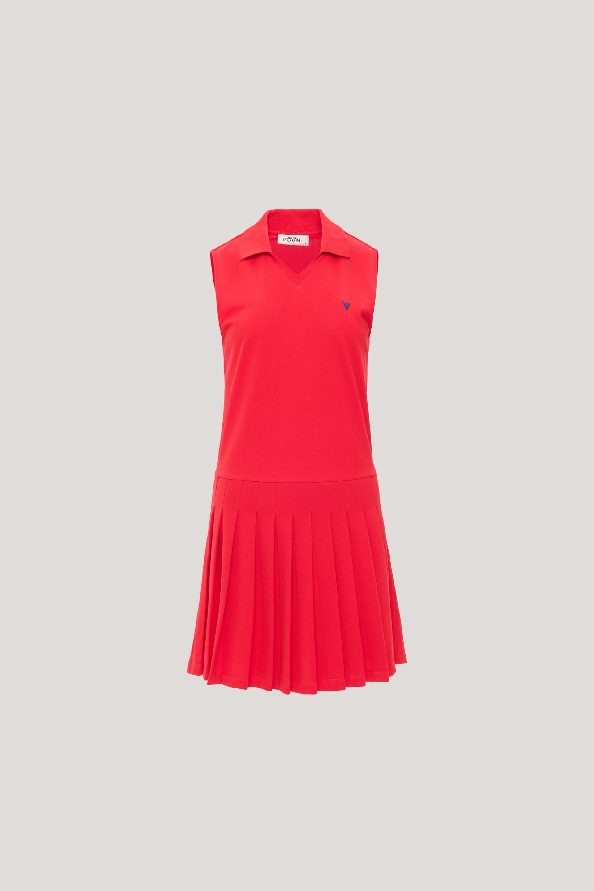NOWIHT Allegra - Sleeveless Pleated Polo Dress - Women's Premium Dress