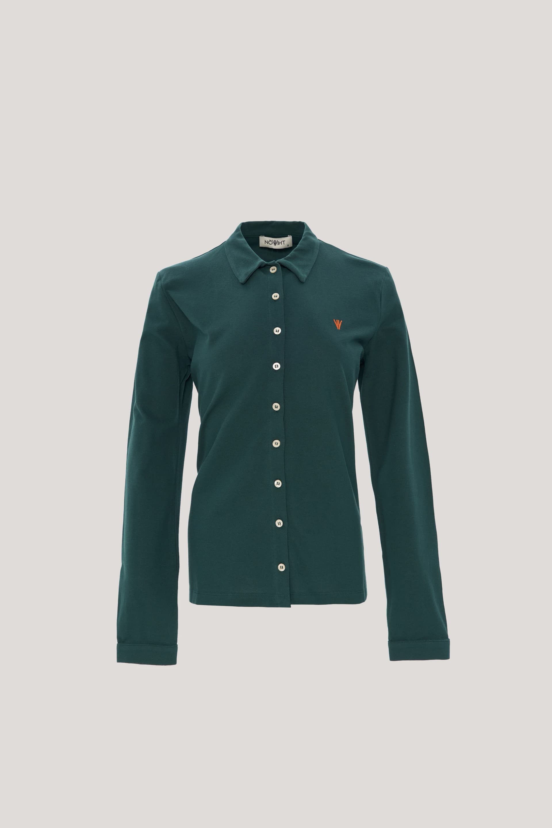 NOWIHT Vivienne - Long Sleeve Button Down Polo Shirt - Women's Premium Polo Shirt