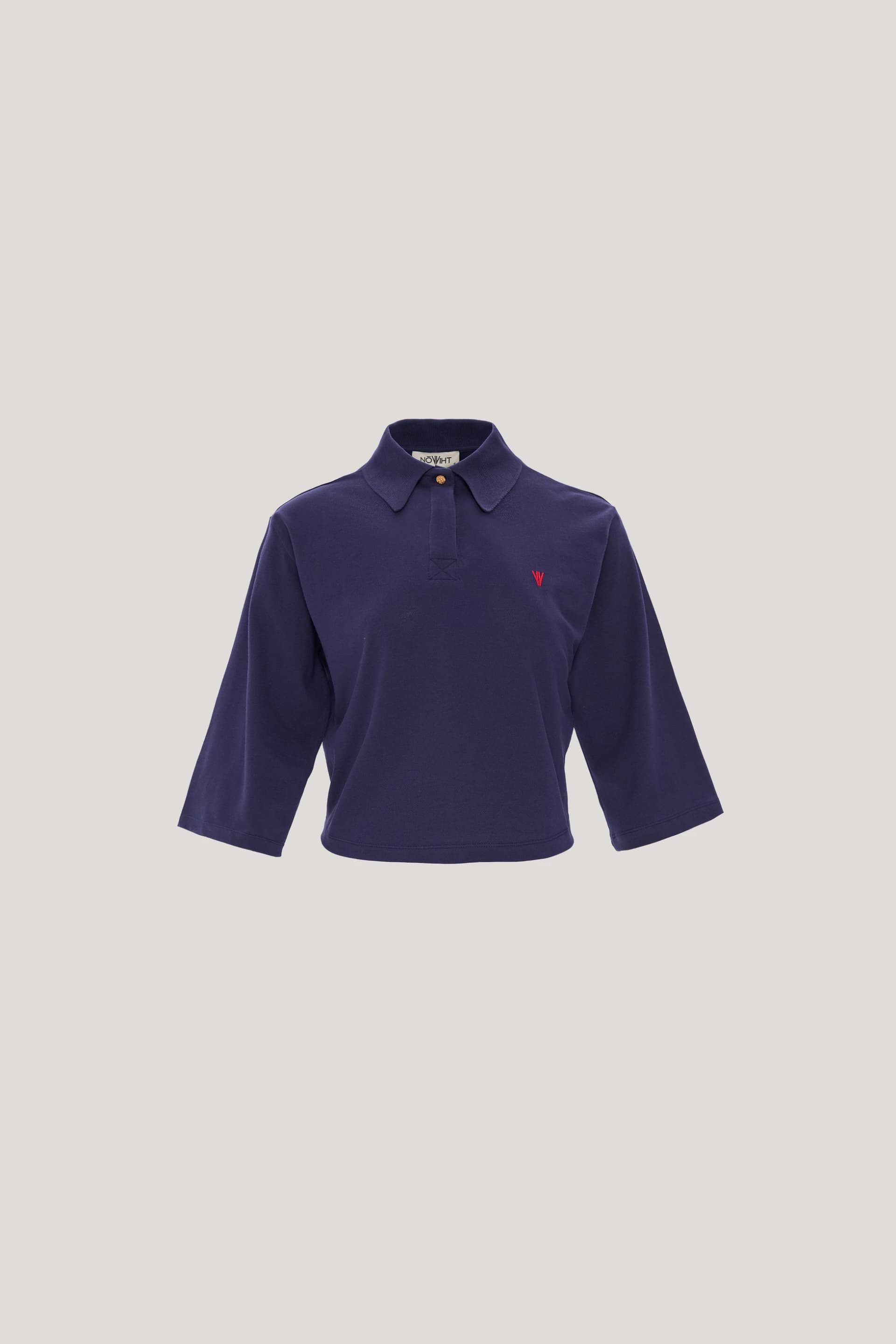 NOWIHT Isabeau - Three Quarter Sleeve Crop Polo Shirt - Women's Premium Polo Shirt