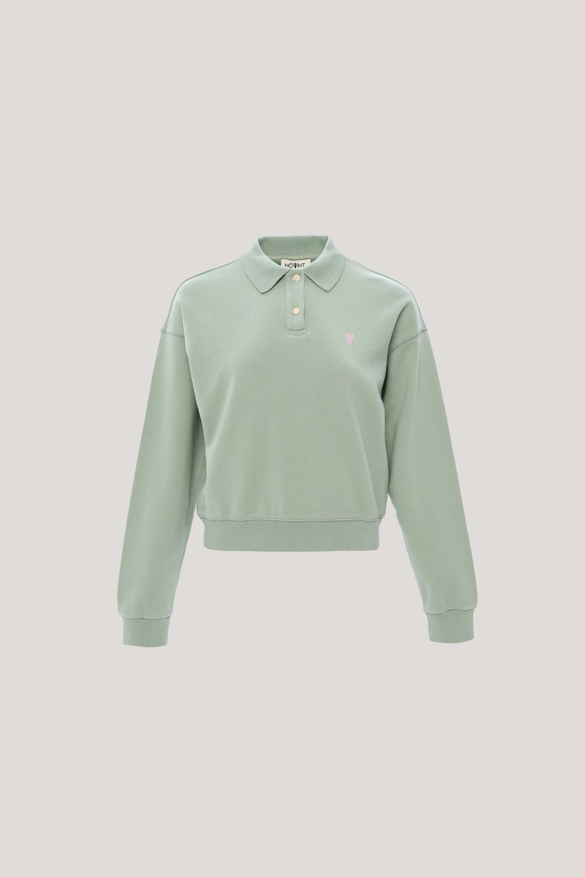 NOWIHT Morwenna - Polo Collar Crop Sweatshirt - Women's Premium Sweatshirt