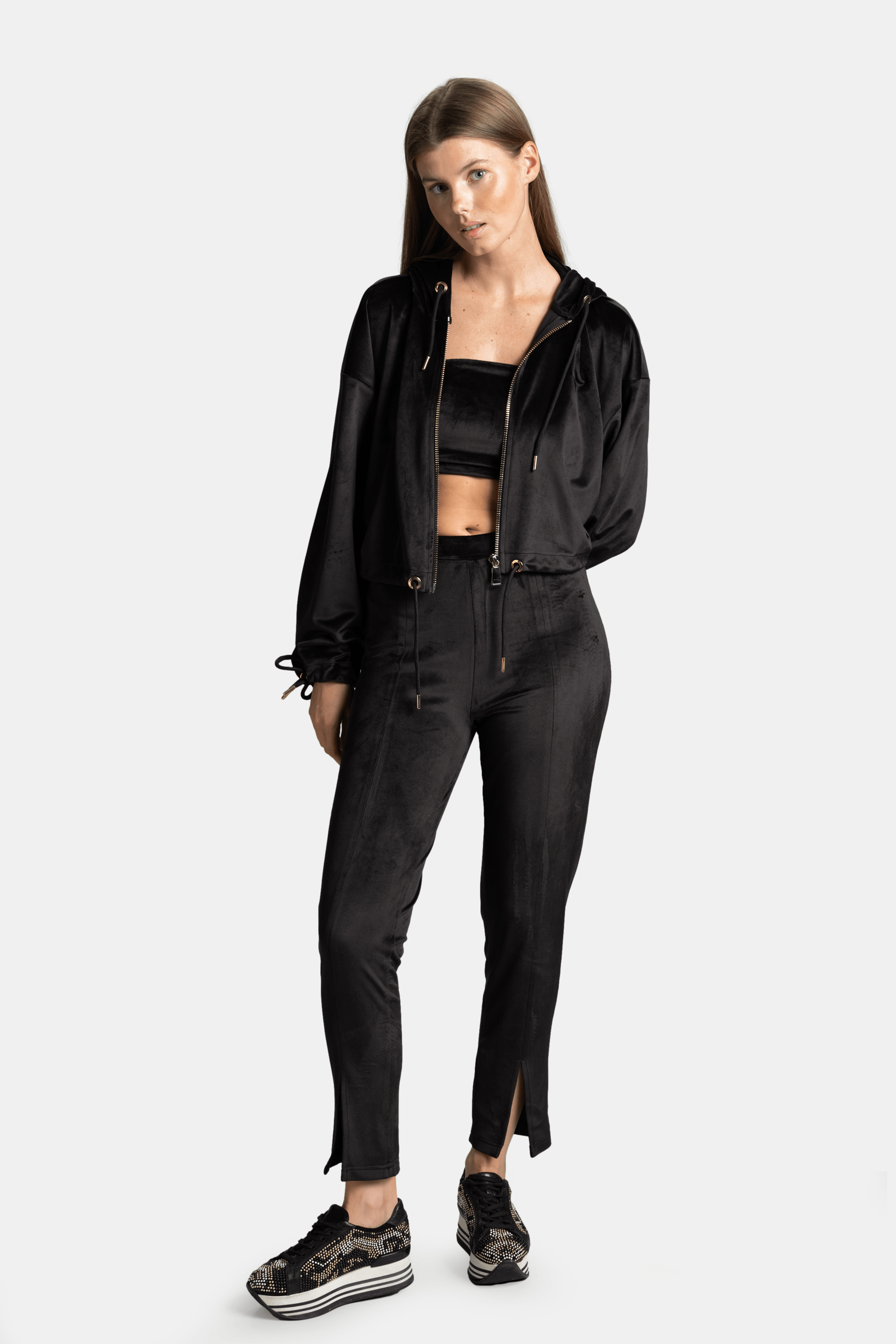 Jolene - Velvet Three Piece Tracksuit Set