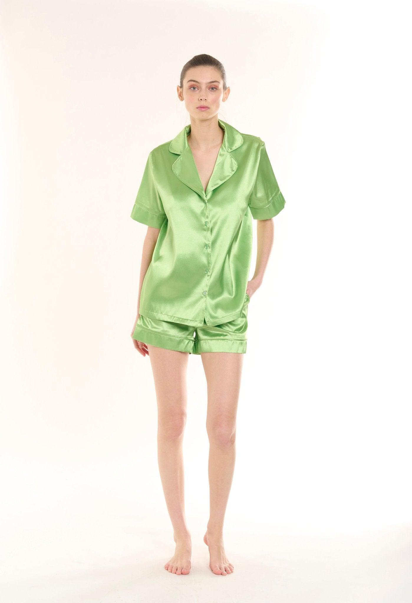 Ella - Oasis Dreams Satin Pajama Set - NOWIHT - Pajamas