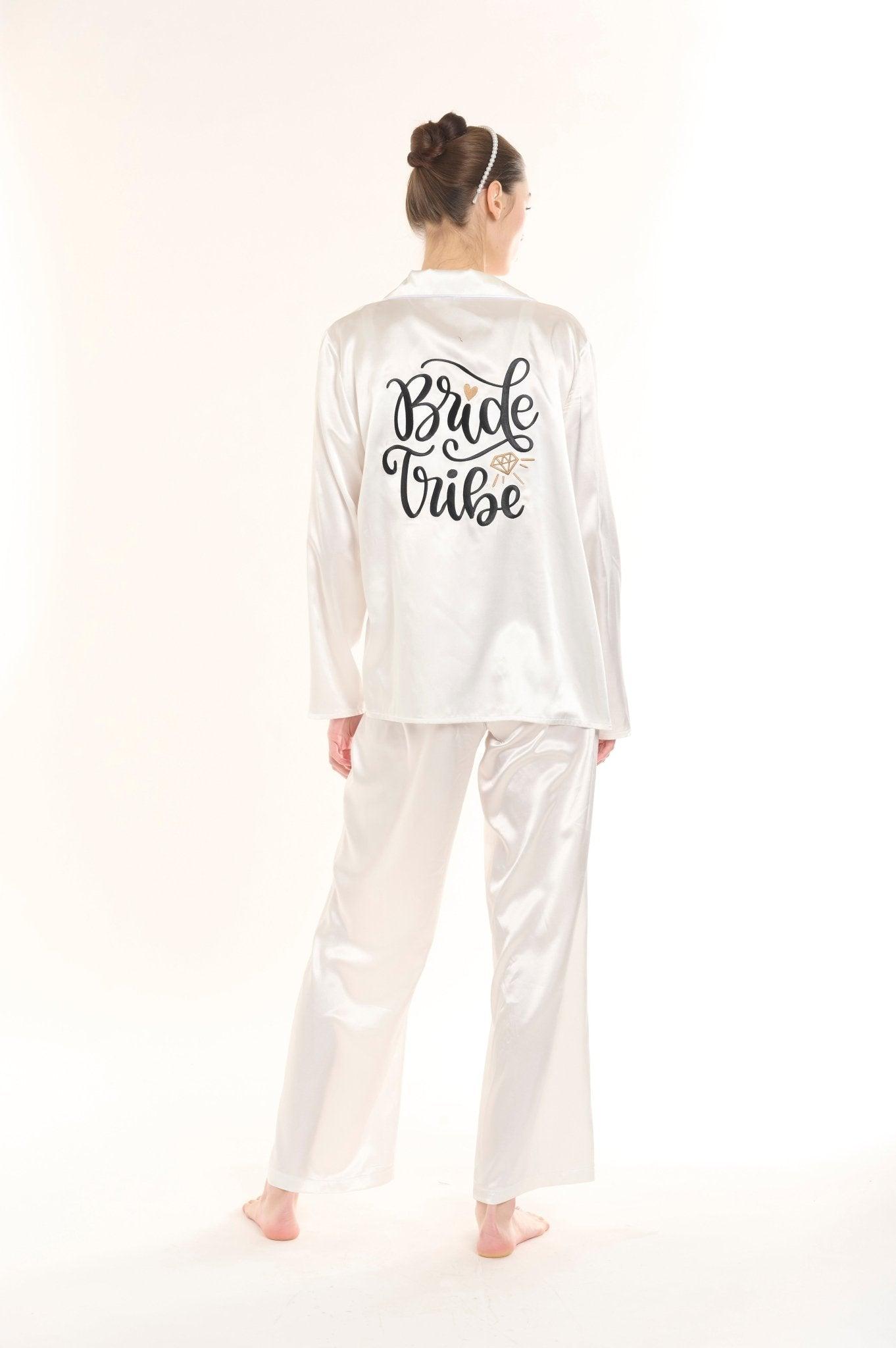 Mathilda - Bride Tribe Satin Pajama Set - NOWIHT - Pajamas