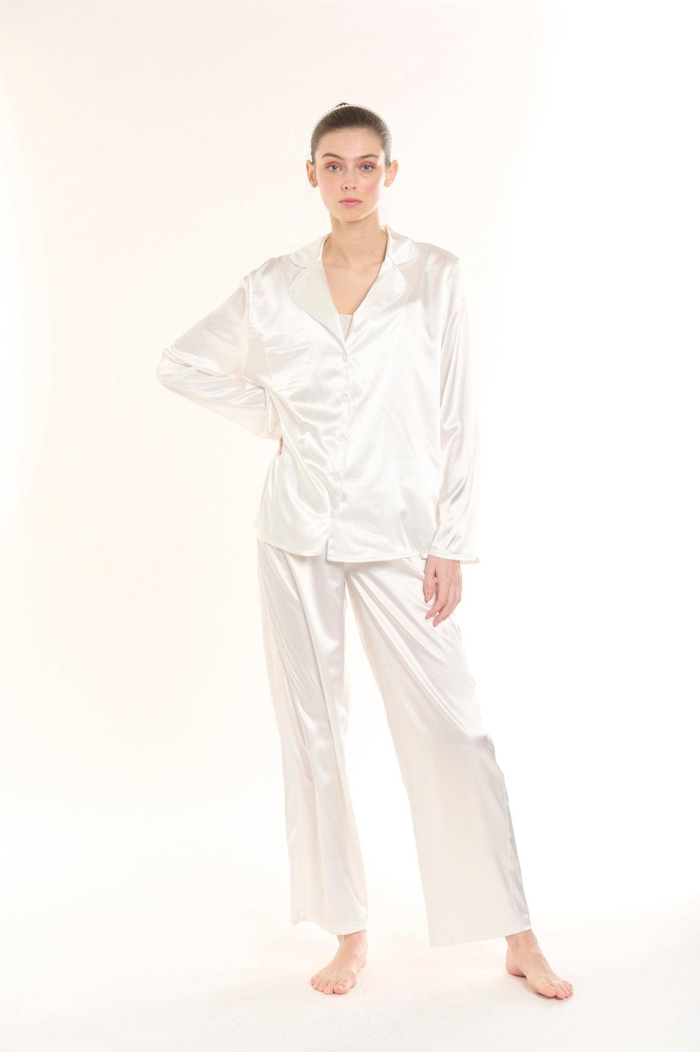 Mathilda - Bride Tribe Satin Pajama Set - NOWIHT - Pajamas