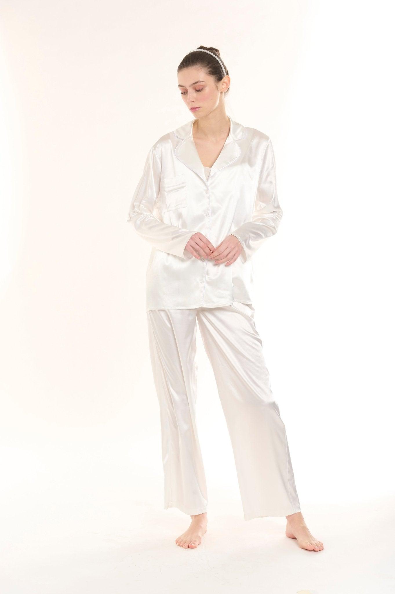 Mathilda - Bride Tribe Satin Pajama Set - NOWIHT - Pajamas