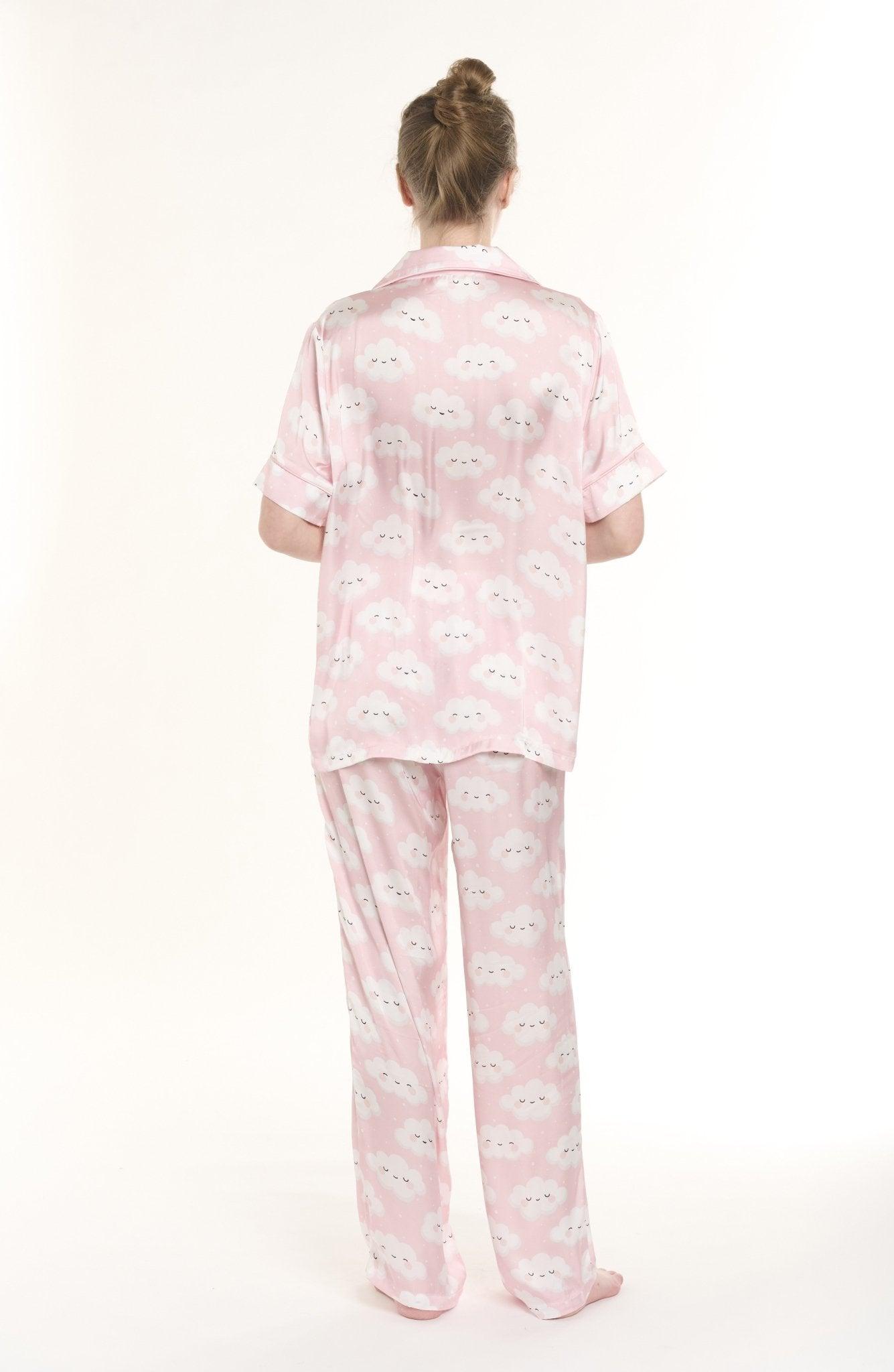 Rosa - Dreamy Cloud Satin Pajama Set - NOWIHT - Pajamas