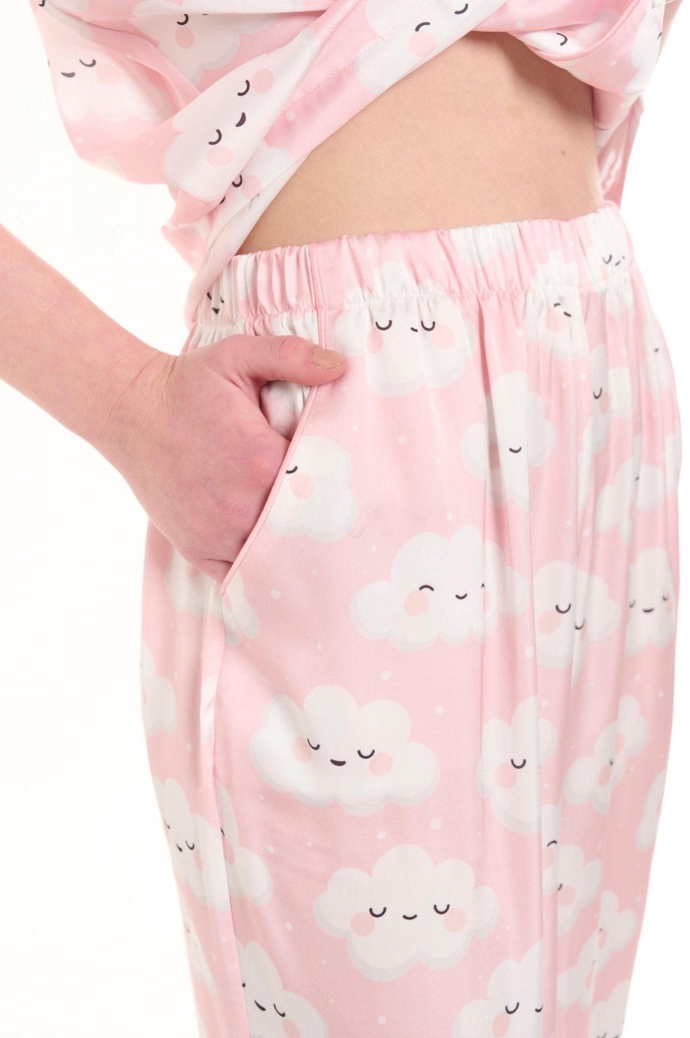 Rosa - Dreamy Cloud Satin Pajama Set - NOWIHT - Pajamas