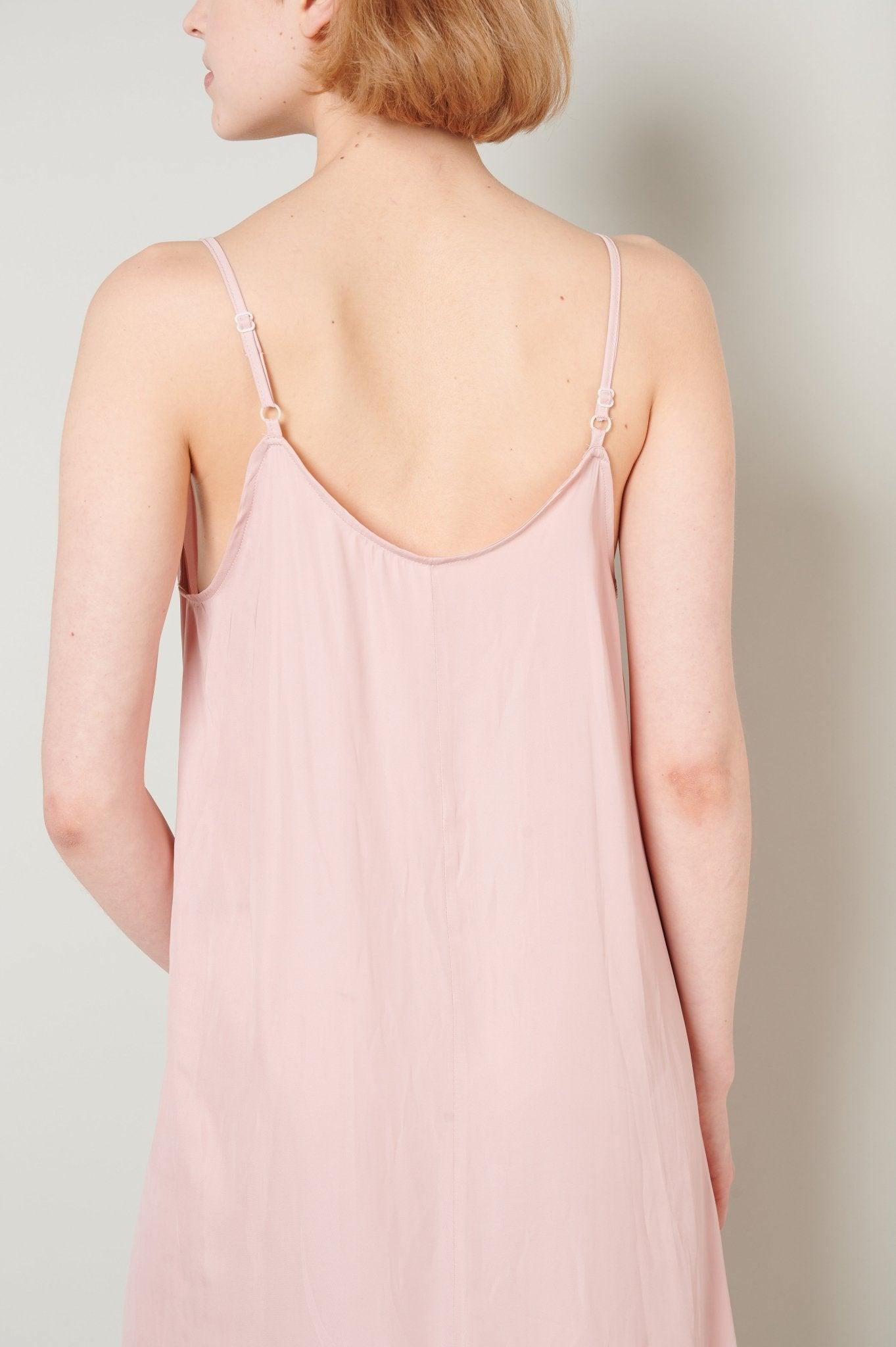 Zehra - Delicate Blush Satin Nightgown - NOWIHT - Nightgowns